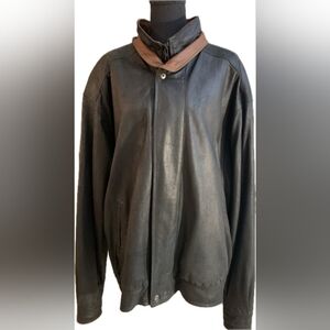 Remy Leather Black Leather Jacket Size 44